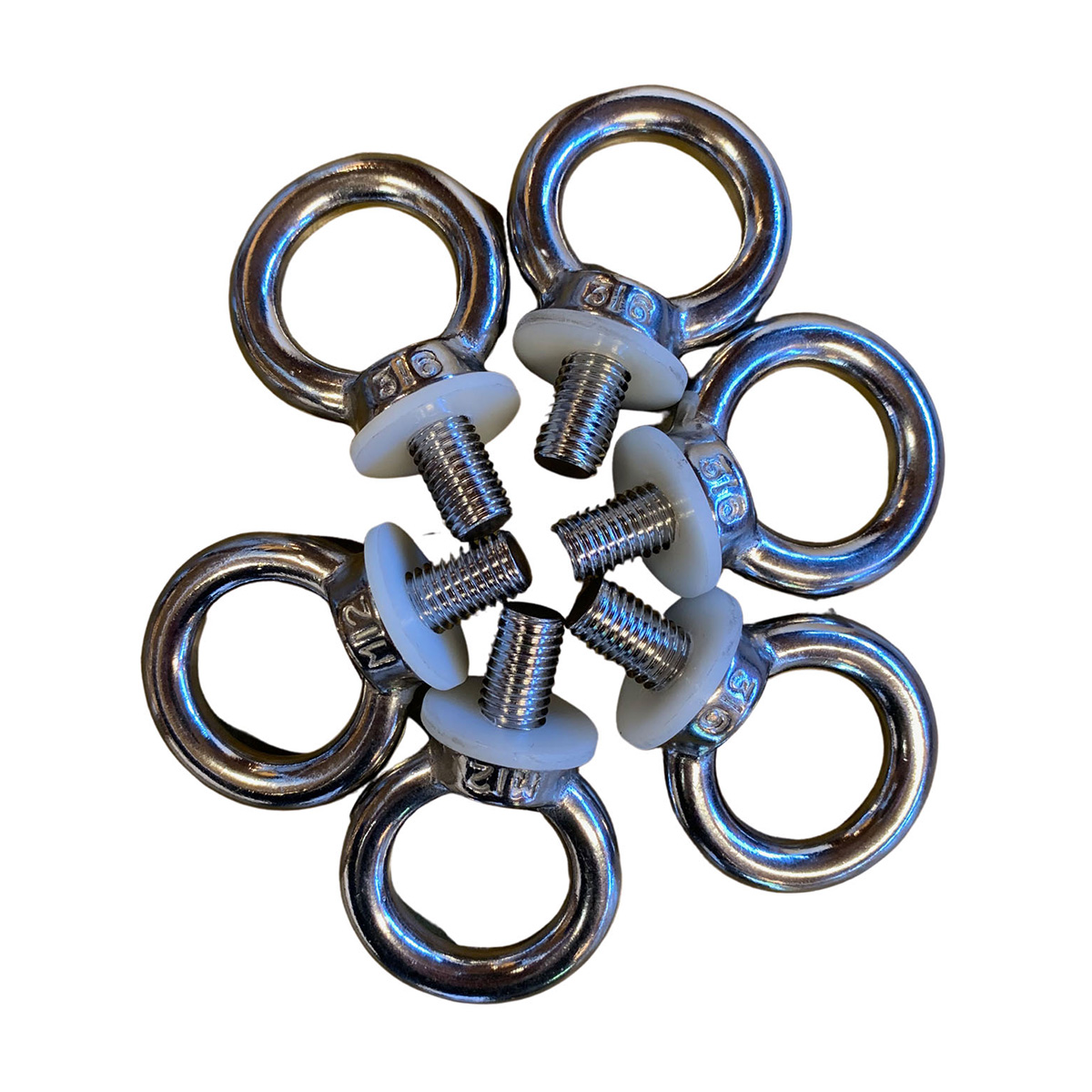 Stainless Steel Eye Bolts M12 x 20 (Pack of 6) Para Mobility