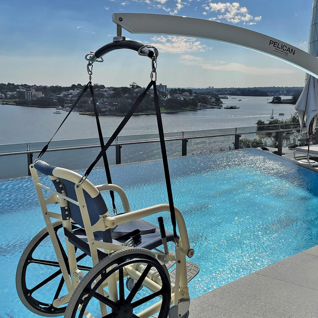 Aquatic Wheelchair and Pelican pool hoist